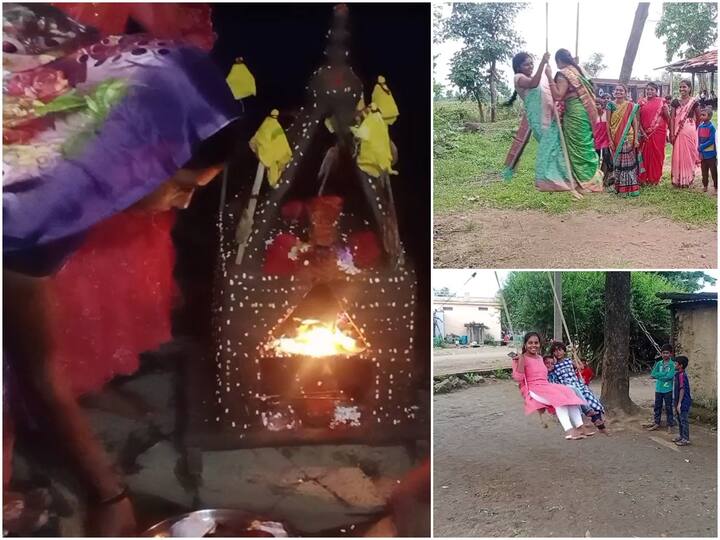 Adilabad tribal festival Shiral andh tribal celebrating festival on Nagapanchami dnn Adilabad News : సంతానం కోసం ఆదివాసీల ప్రత్యేక ఆచారం, ఊరి చివర ఉయ్యాల ఊగుతారు!