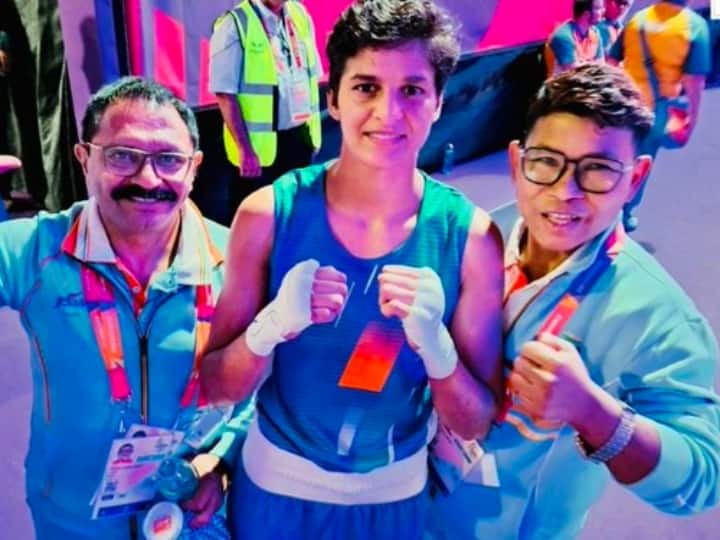 CWG 2022 : बॉक्सर जॅस्मीन सेमीफायनलमध्ये पराभूत, कांस्य पदकावर मानावं लागलं समाधान, अमित-नीतू मात्र फायनलमध्ये Englands Gemma Paige Richardson beats Indias Jaismine so jasmine settles for bronze medal in CWG 2022 CWG 2022 : बॉक्सर जॅस्मीन सेमीफायनलमध्ये पराभूत, कांस्य पदकावर मानावं लागलं समाधान, अमित-नीतू मात्र फायनलमध्ये