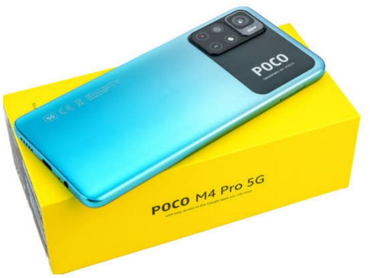 Poco M4 Pro 5G एंड्रॉयड 11 आधारित MIUI 12.5 पर काम करता है. फोन में 6.6 इंच की फुल एचडी प्लस डॉट नॉच डिस्प्ले दी गई है, जो 90Hz रिफ्रेश रेट के साथ आती है. डिस्प्ले के साथ DCI-P3 वाइड कलर गोमट, मीडियाटेक Dimensity 810 प्रोसेसर, 4 जीबी तक LPDDR4X रैम और 64 जीबी की स्टोरेज दी गई है. फोन में डुअल रियर कैमरा सेटअप है जिसमें प्राइमरी लेंस 50 mp और 8 mp का अल्ट्रा वाइड लेंस है. सेल्फी के फ्रंट में 16 mp का कैमरा सेंसर मिलता है. Poco M4 Pro 5G में 5000mAh की बैटरी और 33W फास्ट चार्जिंग का सपोर्ट दिया गया है. फोन को 12,999 रुपये की कीमत में खरीदा जा सकता है.