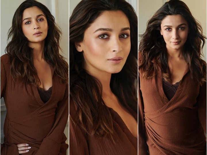 Pregnant Alia Bhatt Looks Gorgeous In Brown Dress As She Flaunts Baby Bump,  SEE PICS
