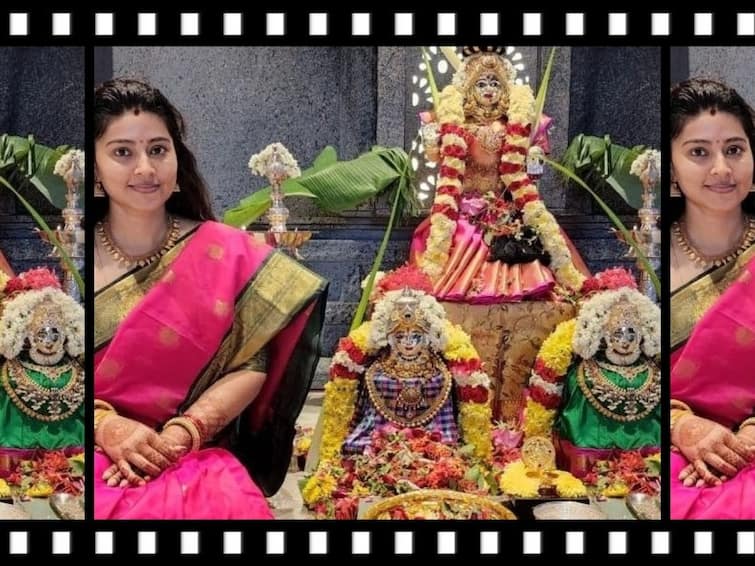 Actress Sneha celebrates Varalakshmi nombu Cute Pictures நடிகை சினேகா வீட்டுல விஷேசம்... பக்தியோடு பங்கேற்ற பிரபலங்கள்!
