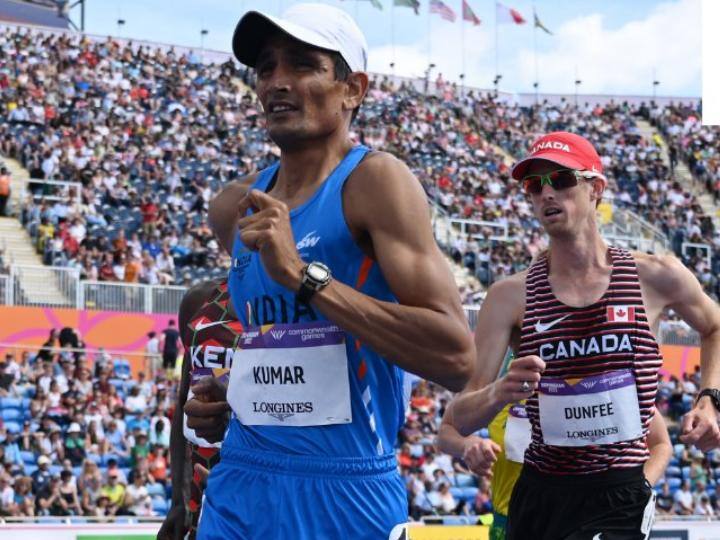 CWG 2022 Sandeep Kumar Wins Bronze medal in 10000 meter race walk CWG 2022: भारत को संदीप कुमार ने दिलाया ब्रॉन्ज मेडल, 10000 मीटर रेस वॉक में किया शानदार प्रदर्शन
