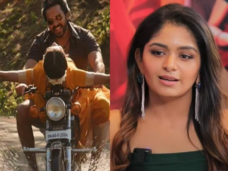 Actress Aditi Shankar speak about viruman movie song shoot Aditi Shankar : ''பைக்ல படுக்கவச்சி பறக்க வச்சாங்க..'' வைரல் சீன் குறித்து பேசிய அதிதி சங்கர்!