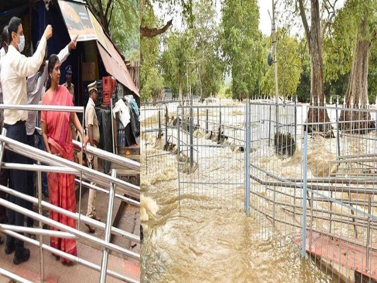 flow of water in the Cauvery river to Pilikundulu, has declined to 1,50,000 cubic feet per second மழை குறைந்ததால் பிலிகுண்டுலுவுக்கு வினாடிக்கு 1,50,000 கன அடியாக நீர்வரத்து சரிவு