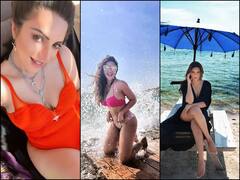 Shama Sikander ने बिकिनी पहन मचाई सनसनी, समंदर के किनारे दिए कातिलाना पोज