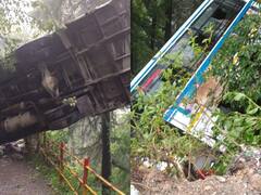 Mussoorie Bus Accident: मसूरी देहरादून मार्ग पर बेकाबू होकर पलटी बस, आठ यात्रियों की हालत गंभीर