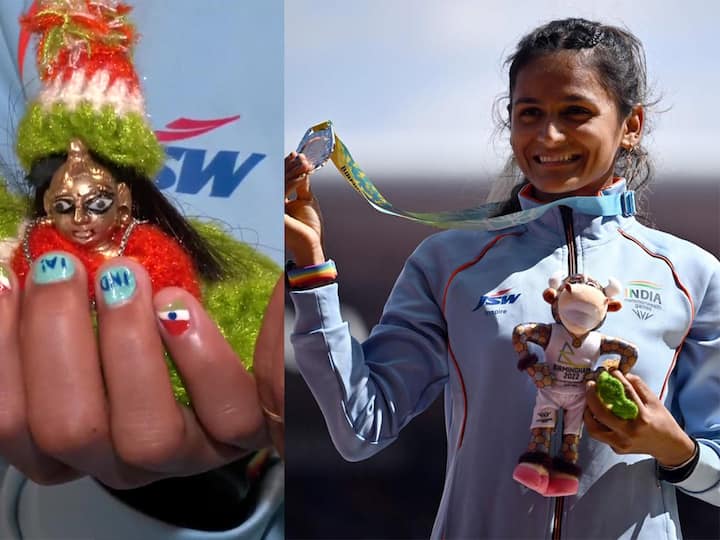 CWG 2022 Why Indian Athlete Priyanka Goswami dedicates her race walk silver medal to Lord Krishna Priyanka Goswami CWG 2022: కామన్వెల్త్‌ పోడియం మీదకు 'శ్రీ కృష్ణుడు'! పతకం అంకింతమిచ్చిన ప్రియాంక!