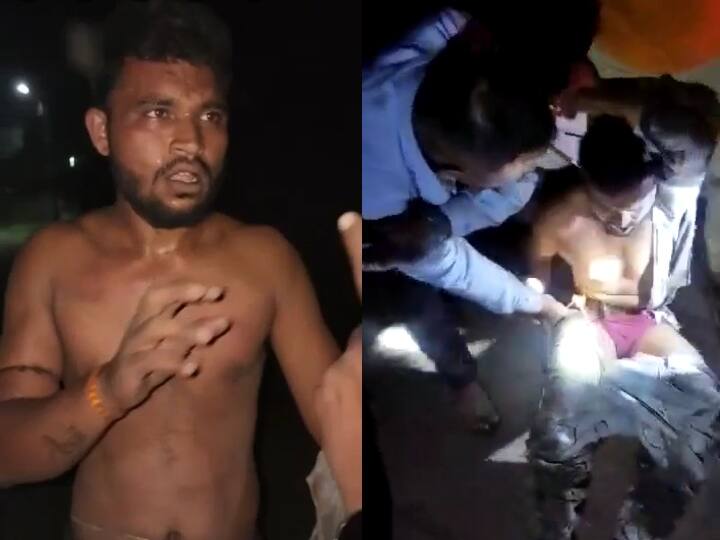 Khargone Madhya Pradesh Video of mob lynching viral villagers beat youth for stealing ANN Khargone News: गांव वालों ने दी युवक को तालिबानी सजा, कपड़े उतारकर लाठी-डंडो से बेरहमी से पीटा, वीडियो वायरल