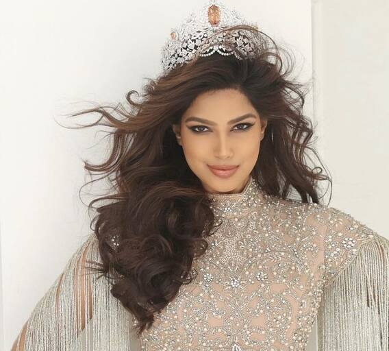 हरनाज संधूचं ब्लॉण्ड हेअरमध्ये फोटोशूट