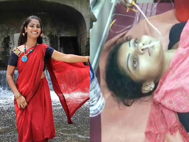 Dindigul: supporting actress Divyabharathi suddenly fainted from the hospital தற்கொலைக்கு முயன்று சிகிச்சை பெற்று வந்த நடிகை மருத்துவமனையிலிருந்து  திடீர் மாயம்..!