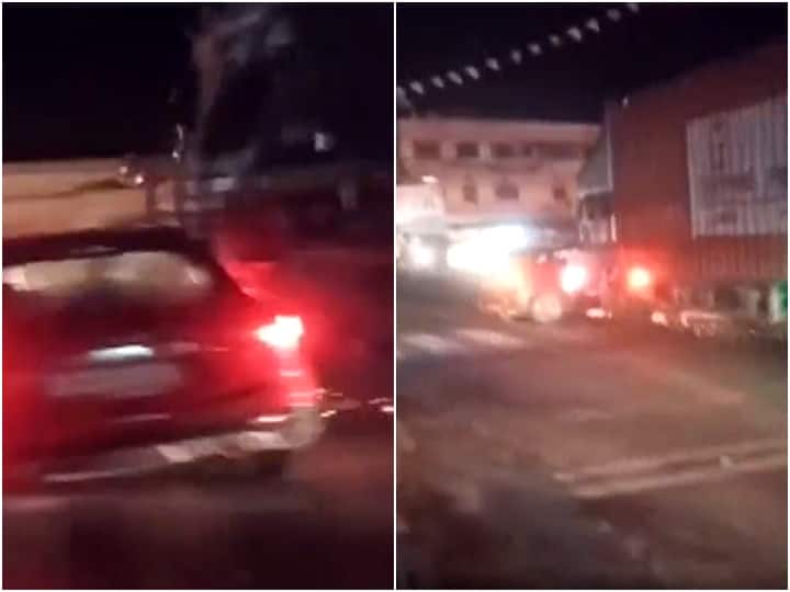 Uttar Pradesh: Samajwadi Party Leader's Car Hit By Truck In Mainpuri, Dragged For 500 M. Police Arrest Driver (Video) UP: Samajwadi Party Leader's Car Hit By Truck In Mainpuri, Dragged For 500 Meters (Video)