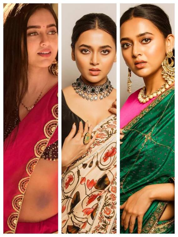 अपकमिंग फेस्टिवल के लिए तेजा के लेटेस्ट साड़ी लुक को करें फॉलो