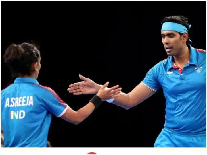Commonwealth Games 2022 India Sharath Kamal, Sreeja Akula win gold in mixed doubles table tennis marathi sport news India Wins Gold In CWG 2022: टेबल टेनिसमध्ये भारताची अप्रतिम कामगिरी! शरथ कमल, श्रीजा अकुला जोडीने पटकावले 'गोल्ड'