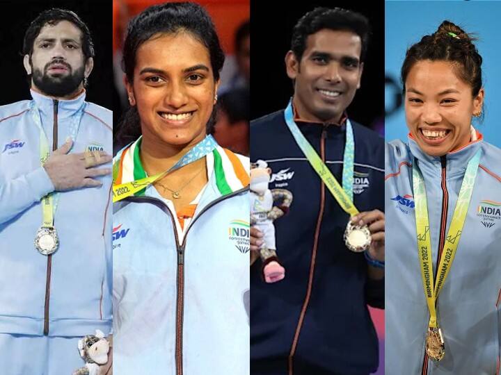 Commonwealth Games 2022 Indian Medals in Wrestling Weightlifting boxing badminton Athletics India at CWG 2022: पहलवानों ने 12 पदकों पर लगाया दांव तो बॉक्सर्स ने 7 मेडल्स पर बरसाए मुक्के, जानें किस खेल में आए कितने पदक