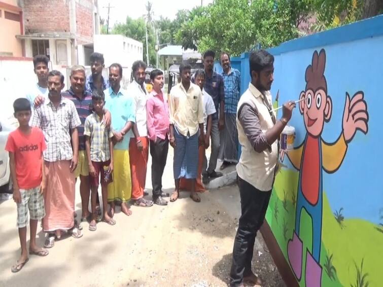 Anganwadi Center in Nellai gets public recognition through the efforts of youth TNN நெல்லையில் இளைஞர்களின் முயற்சியால் புதுப்பொலிவு பெறும் அங்கன்வாடி மையம்