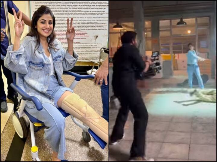 शूटिंग सेट पर एक्शन सीन करते हुए चोटिल हुईं Shilpa Shetty, अस्पताल से सामने आईं ऐसी तस्वीरें Shilpa Shetty Got Injured during acting scene shooting of indian police force set शूटिंग सेट पर एक्शन सीन करते हुए चोटिल हुईं Shilpa Shetty, अस्पताल से सामने आईं ऐसी तस्वीरें