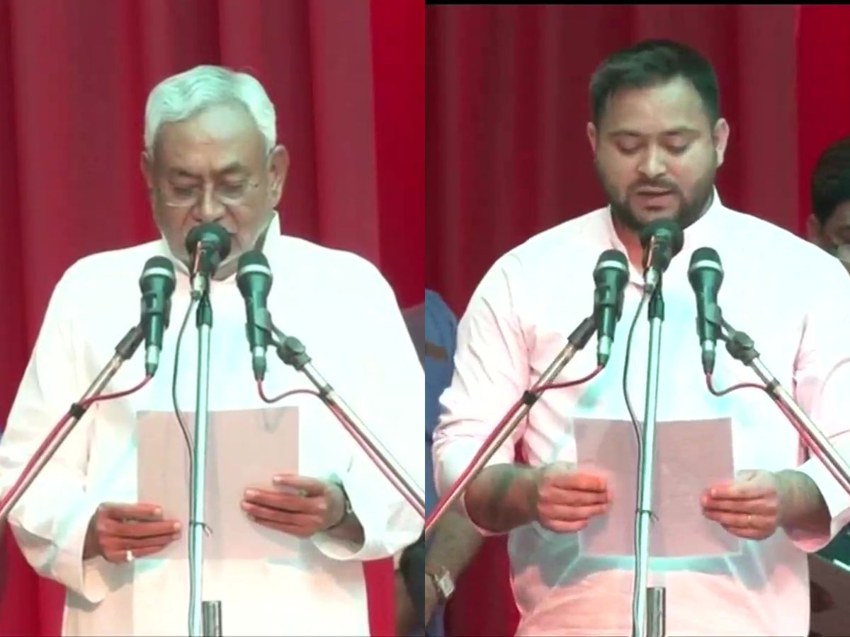Nitish Kumar Takes Oath As Bihar CM For 8th Time, Tejashwi Yadav As Deputy  CM