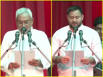 Nitish Kumar took oath as CM for the eighth time, Tejashwi Yadav became Deputy CM Nitish Kumar Takes Oath: નીતિશ કુમારે આઠમી વખત સીએમ તરીકે શપથ લીધા, તેજસ્વી યાદવ ડેપ્યુટી સીએમ બન્યા