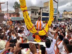 Aurangabad: विरोधी पक्षनेतेपदी निवड झालेल्या अंबादास दानवेंचं औरंगाबादेत जंगी स्वागत