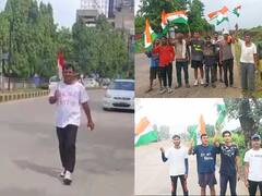 Chhattisgarh News: रायपुर से तिरंगा लेकर पैदल दिल्ली रवाना हुए धावक सैनी, इंडिया बुक ऑफ रिकॉर्ड में दर्ज है उनकी पदयात्रा