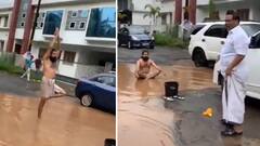 Viral Video: ਸੜਕ ਦੇ ਟੋਏ ਵਿੱਚ ਭਰ ਗਿਆ ਮੀਂਹ ਦਾ ਪਾਣੀ, ਉੱਥੇ ਜਾ ਕੇ ਹੀ ਵਿਅਕਤੀ ਨੇ ਕੀਤਾ ਇਸ਼ਨਾਨ ਅਤੇ ਫਿਰ ਕੀਤੀ ਤਪੱਸਿਆ, ਫਿਰ ਹੋਇਆ ਕੁਝ ਅਜਿਹਾ