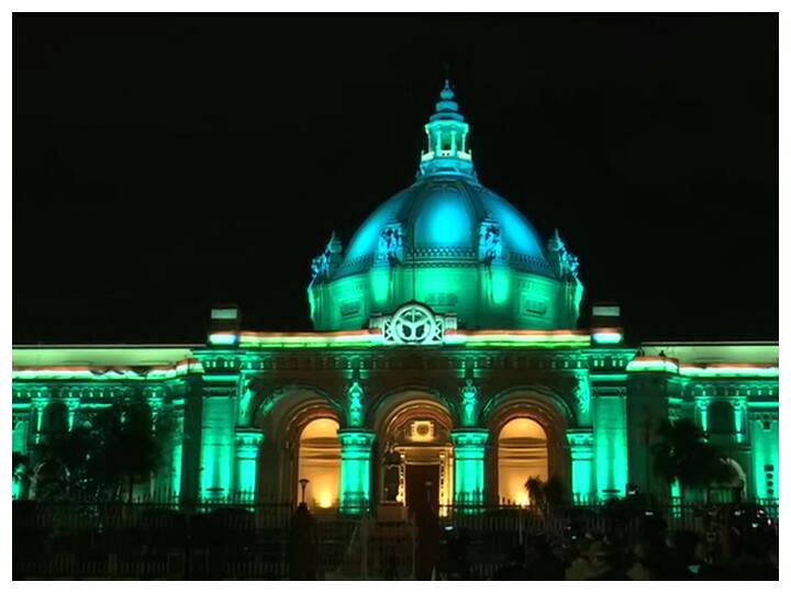 Ahead of the 75th Independence Day on Monday, different government buildings have been well-decorated and illuminated with the Tricolour to mark the special occasion.