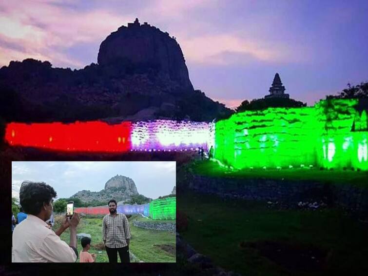 75th Independence Day 2022 Celebrations gingee Fort shining in tricolor  Free visit allowed by Archeology Department 75வது சுதந்திர தின விழா: மூவர்ணத்தில் ஜொலிக்கும் செஞ்சிக்கோட்டை... இலவசமாக பார்வையிடலாம்..!