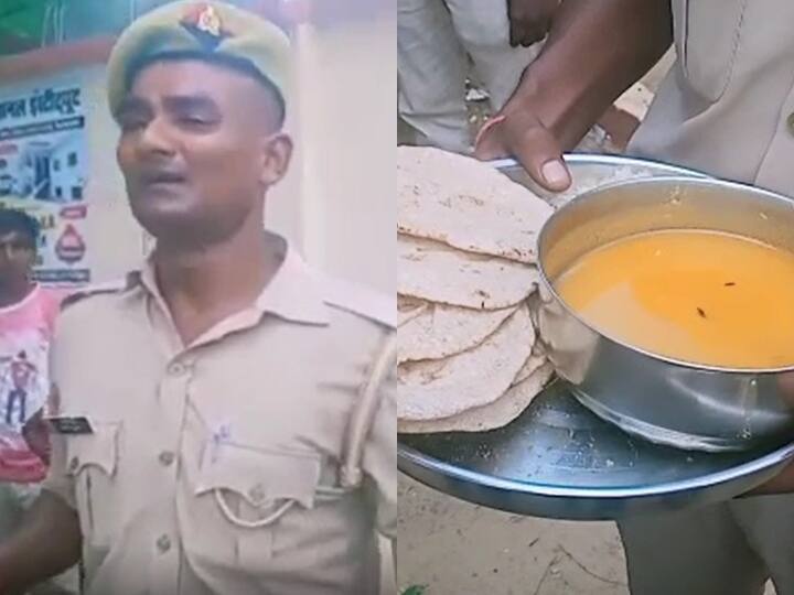 यूपी में पुलिसकर्मी का रोते हुए वीडियो वायरल, कहा- 12 घंटे काम के बाद मिलता है ये खाना, पुलिस ने दिया ये जवाब Firozabad Police Crying video of policeman in UP goes viral police gave this answer ANN यूपी में पुलिसकर्मी का रोते हुए वीडियो वायरल, कहा- 12 घंटे काम के बाद मिलता है ये खाना, पुलिस ने दिया ये जवाब