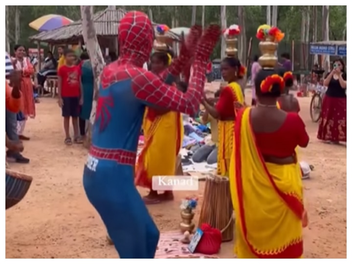 Spiderman' Dances To Santhali Music With Women In Bengal's Shantiniketan,  Leaves Netizens In Splits