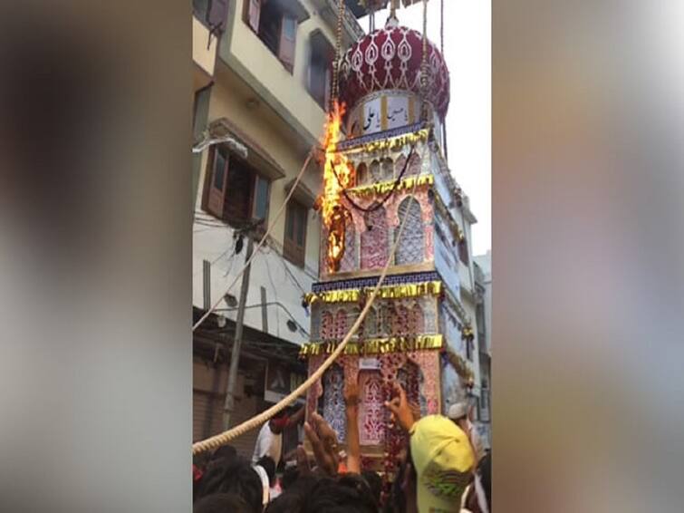 Udaipur Hindu Family Saves Muharram Procession from Fire Near Murdered Tailor Kanhaiya Lal House முஹர்ரம் பேரணியில் தீ விபத்து... காப்பாற்றிய இந்துக்கள்... நெகிழ்ந்த இஸ்லாமியர்கள்