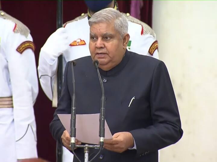 Jagdeep Dhankhar Takes oath as 14th Vice President of India at Rashtrapati Bhavan Vice President Election 2022: જગદીપ ધનખડે દેશના 14મા ઉપરાષ્ટ્રપતિ તરીકે શપથ લીધા