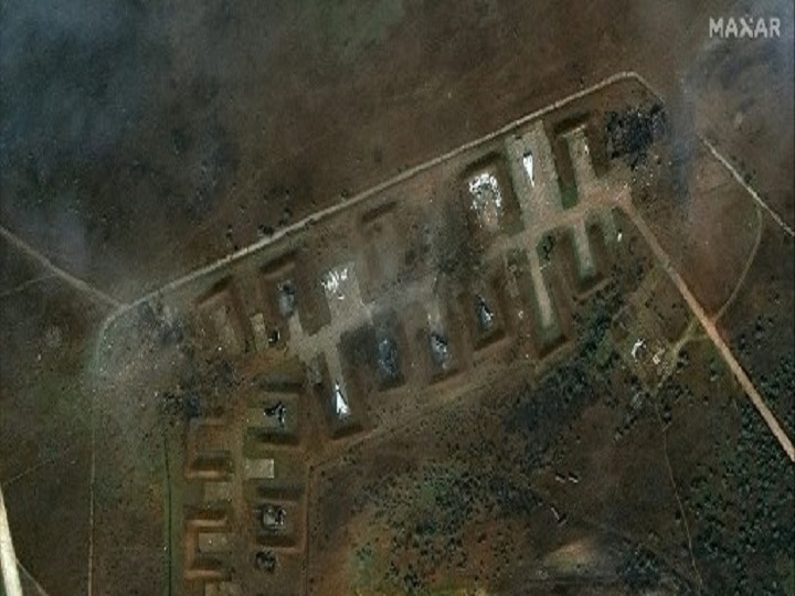 Satellite Images Show Massive Destruction At Russian Military Air Base In Crimea