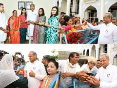 Raksha Bandhan 2022: राजस्थान में सीएम अशोक गहलोत ने ऐसे मनाया रक्षाबंधन का त्योहार, देखें तस्वीरें