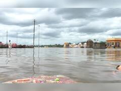 PHOTO : चंद्रभागा दुथडी भरुन वाहू लागली, वाळवंटातील मंदिरं पाण्याखाली जाऊ लागली