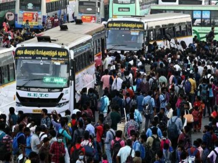 Koyambedu Bustand Rush: மூன்று நாட்கள் தொடர் விடுமுறை...! சொந்த ஊர் செல்ல கோயம்பேட்டில் அலைமோதும் கூட்டம்..!