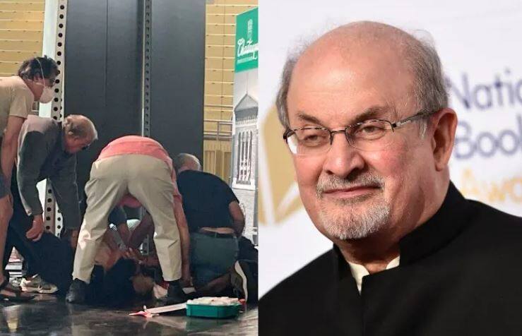 author salman rushdie attacked on stage in new york  Salman Rushdie Attacked: લેખક સલમાન રશ્દી પર ન્યૂયોર્કમાં જીવલેણ હુમલો, મંચ પર જઈ ગળામાં ચાકુ માર્યું