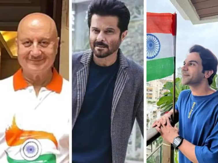 Bollywood supports Har Ghar Tiranga campaign see photoes independence Day celebration Celebrities from Anil Kapoor to Rajkummar Rao Har Ghar Tiranga : 'हर घर तिरंगा' उपक्रमाला बॉलिवूडचे समर्थन; अनिल कपूर पासून राजकुमार रावपर्यंत सेलिब्रिटींनी घरावर फडकावला तिरंगा