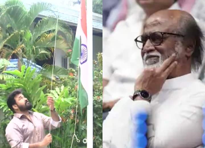 Independence Day 2022: Actors Rajinikanth, Mohanlal Join Citizens To Hoist National Flag Independence Day 2022: Actors Rajinikanth, Mohanlal Join Citizens To Hoist National Flag