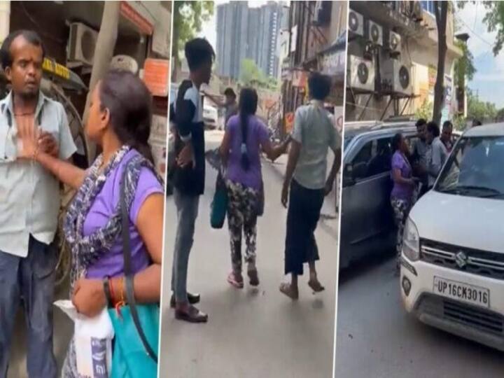 Noida woman slaps e-rickshaw driver 17 times arrested Watch Video : ஒன்றரை நிமிடத்தில் கன்னத்தில் 17 அறை..! நடுரோட்டில் ஆட்டோ ஓட்டுநரை வெளுத்த பெண் கைது..!