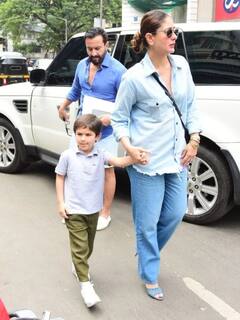 Kareena Kapoor Pics: पति सैफ और बेटे तैमूर के साथ ट्विनिंग करती दिखीं करीना कपूर, सामने आई लंच डेट की झलकें