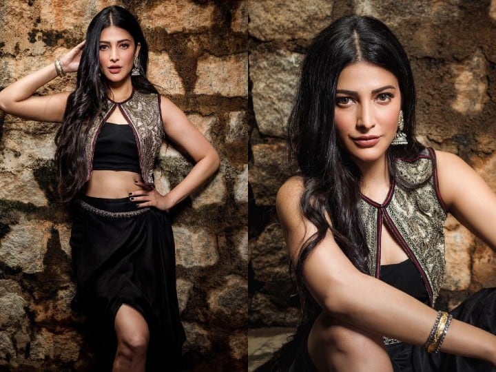 Shruti Haasan looks like a million dollars as she casts her spell with latest pictures in a black outfit.