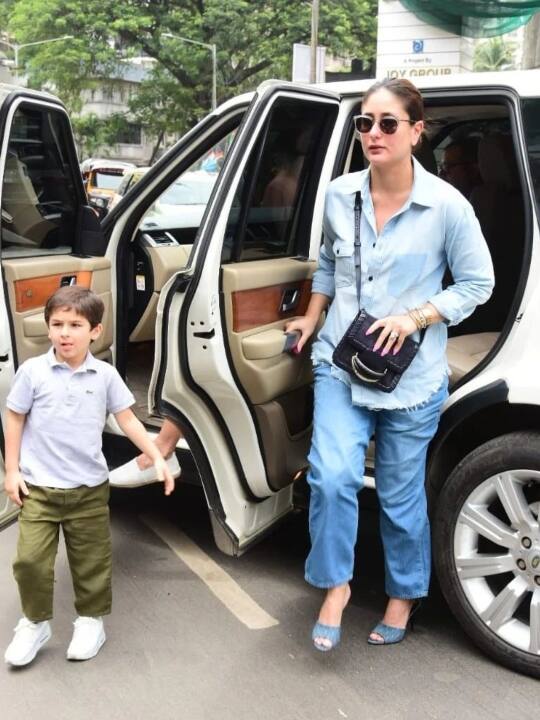 तस्वीरों में यूं तो सभी कैजुअल लुक में नजर आए, लेकिन तीनों को नीले रंग के आउटफिट में ट्विनिंग करते देखा गया.