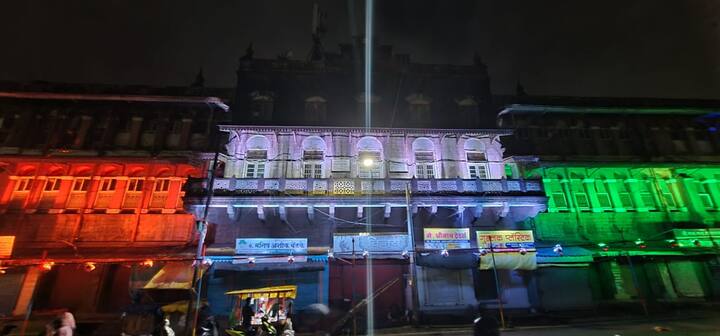 कोल्हापूर महापालिकेला करण्यात आलेली आकर्षक रोषणाई