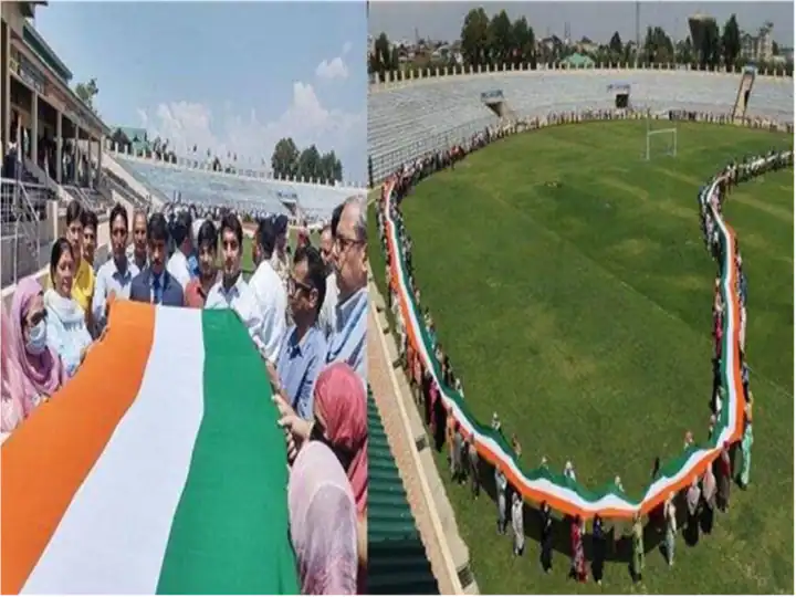 Independence Day 2022: The longest tricolor of the country presented in Srinagar, you will be surprised to know the length Independence Day 2022: ਸ਼੍ਰੀਨਗਰ 'ਚ ਪੇਸ਼ ਕੀਤਾ ਦੇਸ਼ ਦਾ ਸਭ ਤੋਂ ਲੰਬਾ ਤਿਰੰਗਾ, ਲੰਬਾਈ ਜਾਣ ਕੇ ਹੋ ਜਾਓਗੇ ਹੈਰਾਨ