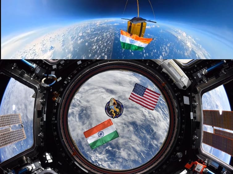 Independence Day 2022 Watch Indian Flag Unfurled 30 Km Above Earth In Space NASA astronaut Raja Chari Shares Photo Of Tricolour At International Space Station Watch: Indian Flag Unfurled 30 Km Above Earth In Space, Raja Chari Shares Photo Of Tricolour At ISS