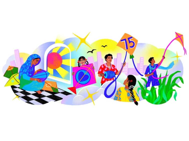 India At 75: Google Doodle Celebrates India Independence Day 2022 With Kerala Artist Work India At 75: Google Doodle Celebrates Independence Day 2022 With Kerala Artist's Work