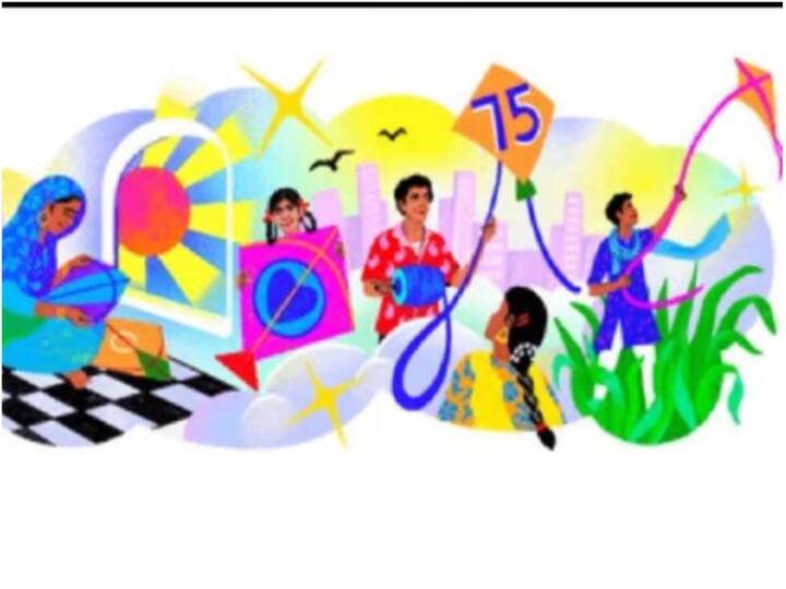 75 years on Independence Day Google Doodle Celebrates India's Culture Around Kites With Adorable GIF Independence Day 2022: गूगल भी मना रहा भारत की आजादी का जश्न, डूडल बनाकर भारत की संस्कृति को दर्शाया