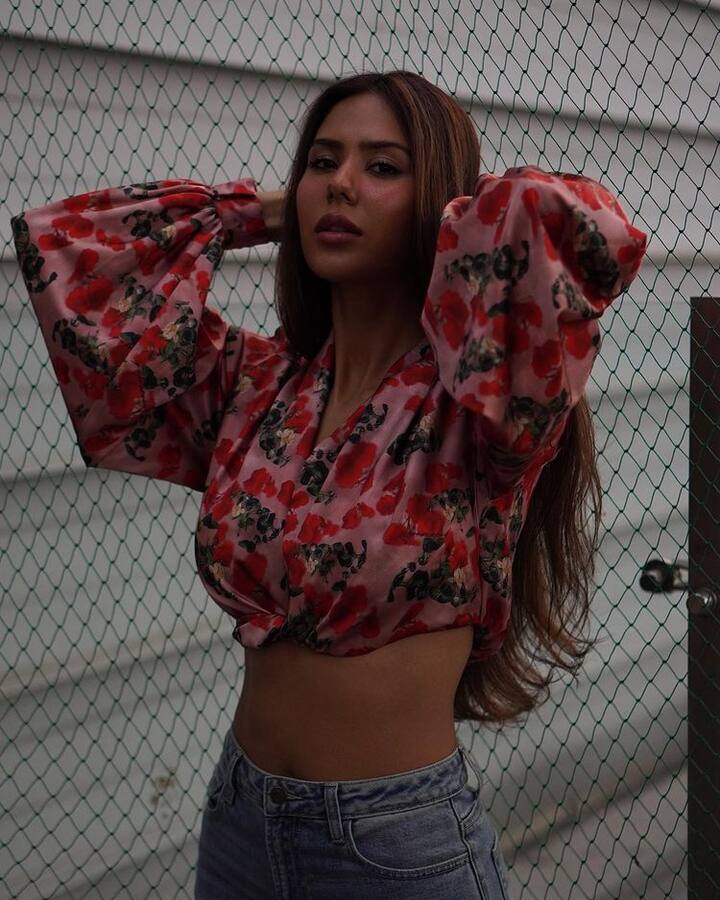 તસવીરોમાં તે પિંક ફ્લોરલ ક્રોપ ટોપમાં ખૂબ જ સુંદર લાગી રહી છે. અભિનેત્રીનો આ લુક ઘણો વાયરલ થઈ રહ્યો છે.તસવીરોમાં સોનમ ખૂબ જ હોટ અને સેક્સી લાગી રહી છે.  સોનમની તસવીરો પર થોડા જ કલાકોમાં હજારો લાઈક્સ આવી ગઈ છે.