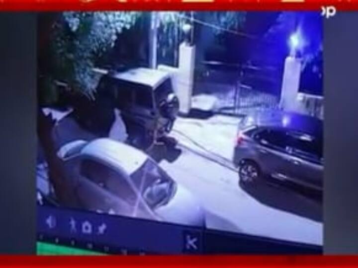 Bomb Planted Under The Punjab Police SI Dilbag Singh Car Video Captured CCTV Two Men Plant Bomb Under Punjab Police Sub-Inspector Dilbag Singh's Car, Footage Surfaces