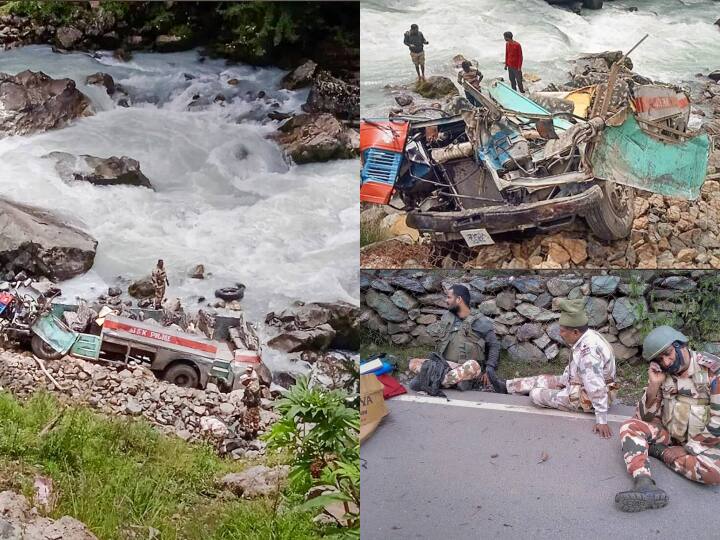 ITBP Road Accident: जम्मू- कश्मीर में भारत-तिब्बत सीमा पुलिस (ITBP) के जवानों को ले जा रही बस पहलगाम के चंदनवाड़ी के पास गहरी खाई में गिर गई. इस एक्सीडेंट में आईटीबीपी के 7 जवानों शहीद हो गए हैं.